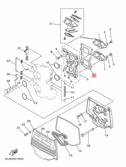 Tiiviste/Gasket Valve Seat (Intake) Yamaha 20D/25N - Yamaha muut - 25686 - 2