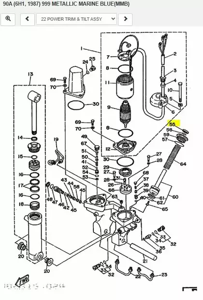 Tiiviste/Trim Dust Seal Yamaha 25B 50G 60F 70B 75C 80/85A 90A F150A - Yamaha muut - 38456 - 2