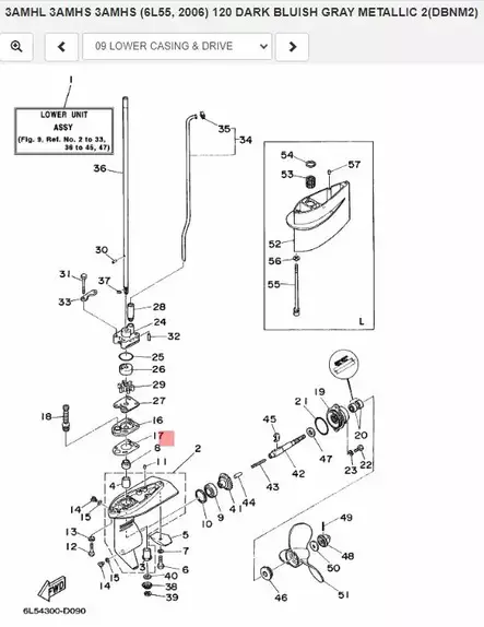 Vesipumpun Tiiviste/Packing Lower Casing Yamaha 3A 3AMHS/L MALTA - Yamaha muut - 11376 - 2