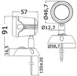 Articulated HI-POWER LED white spotlight 12/24 V - Valaisimet ja lamput veneisiin - D160006 - 2