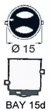 BAY15D 12V 10W - Valaisimet ja lamput veneisiin - D123066 - 2