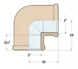 KULMA 90° PRONSSI 2' NAARAS/NAARAS - Veneen LVI - M9515015206 - 3