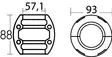 Osculati akselianodi 1 1/2 (38mm) - Läpiviennit, letkuliitos ja sulkuhanat - D220486 - 2