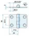 SARANA RUOST. KIILL. - Veneen lukot ja saranat - M9516003056 - 3