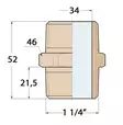 TUPLANIPPA ULKOKIERTEILLÄ 1 1/4' PRONSSI HELA - Veneen LVI - M9515015426 - 2