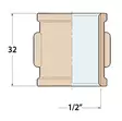 VÄLIKAPPALE 1/2' NAARAS/NAARAS, PRONSSI - Veneen LVI - M9515015316 - 3