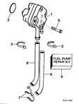 Fuel pump repair kit Evinrude F9.9 / F15 - Evinrude/Johnson osat perämoottoreille - 30956 - 1