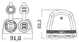 Lighter + USB-A + USB-C socket with housing - Venesähkön asennustarvikkeet - D522406 - 2