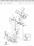 Vaihdevipu/Handle Gear Shift Yamaha F9.9F 2008-2012 - Yamaha muut - 38326 - 2