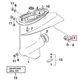 Eväsinkki/Trim Tab Evinrude/Johnson 40-50hv - Evinrude/Johnson osat perämoottoreille - 52636 - 1