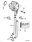Fuel pump repair kit Evinrude F9.9 / F15 - Evinrude/Johnson osat perämoottoreille - 30956 - 1
