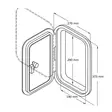 HUOLTOLUUKKU 270X373MM, MUSTA - Huolto- ja tarkistusluukut veneisiin - M9510927736 - 3