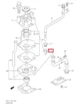 Kumitiiviste/Bush Water Pump Case Suzuki DF9.9/15 DT8 DT9.9 DT15 - Suzuki osat perämoottorille - 50466 - 1