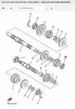 Laakeri/Bearing Transmission Yamaha Moto XVZ1300 VMX1200 - Yamaha Moto - 23346 - 2