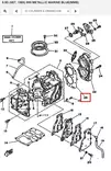 Sylinterikannen Tiiviste/Gasket Cylinder Head 1 Yamaha 9.9D 15D - Yamaha varaosat - 50916 - 1