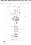 Tiiviste Kaasutin/Gasket Top Cover Yamaha F4A F6A F6B F8C F9.9F - Yamaha muut - 29156 - 2