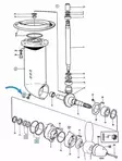 Vaihteistoöljyn Propun Tiiviste/Gasket Volvo Penta 110S 120S - Sisäperämoottorin osat - 6426 - 2