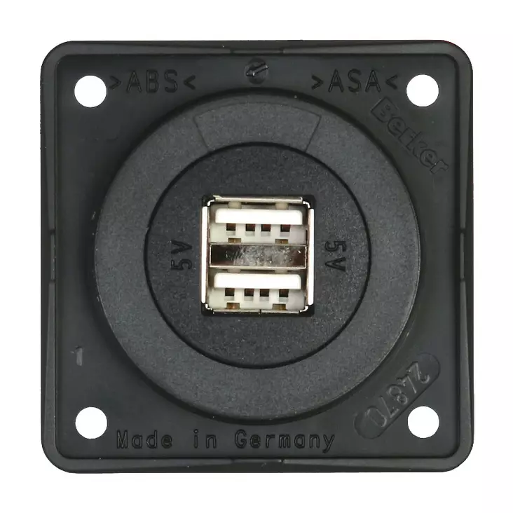 BERKER 2 USB PISTORASIA ANTRASIITTI - Venesähkö - M9514016146 - 1