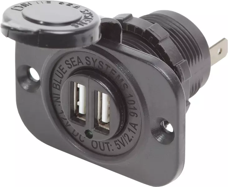 Blue Sea 2,1A Dual USB chargers - Venesähkön asennustarvikkeet - D248776 - 1