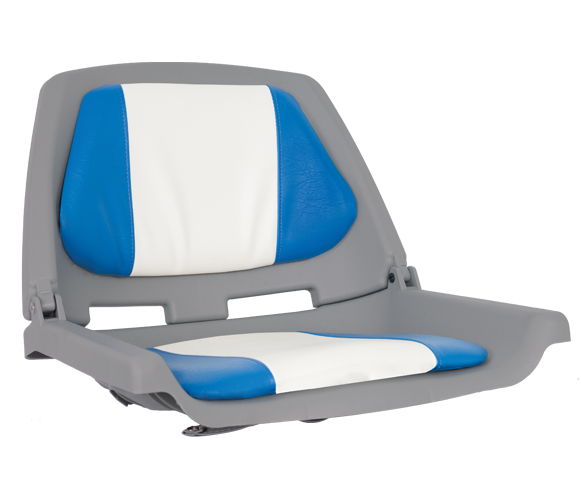 OS FISHERMANS SEAT FOLDING PADDED BLUE/WHITE - Veneistuimet ja istuinten jalat - D241096 - 1
