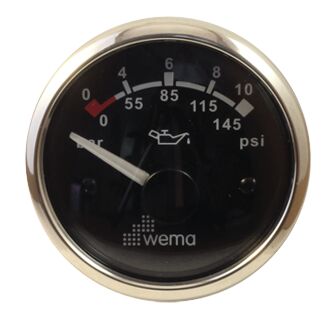 ÖLJYPAINEMITTARI 10 BAR, MUSTA/RST - Venesähkö - M9514700456 - 1