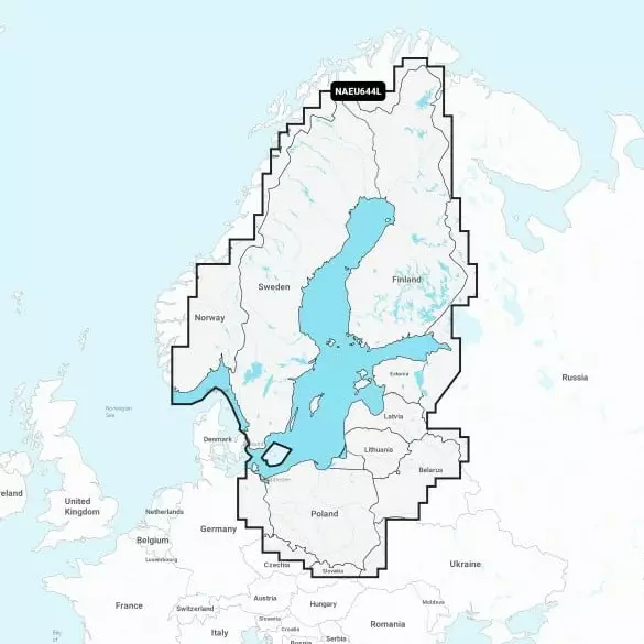 Navionics+ EU644L Itämeri ja Suomen järvet - Veneilykartat - 50437 - 1