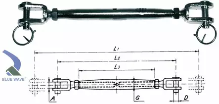 VANTTIRUUVI M8 KIERTEELLÄ AISI 316 - Purjevenetarvikkeet - M9513044017 - 1