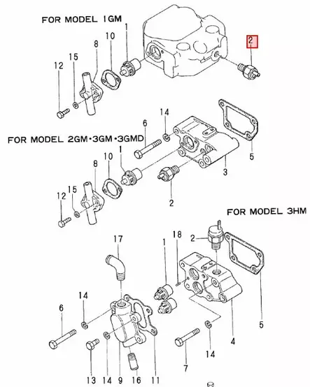 Lämpötila Anturi/Switch Temperature Yanmar 1GM 2GM 3GM/HM (65°) - Yanmar moottorin alkuperäisosat - 42747 - 2