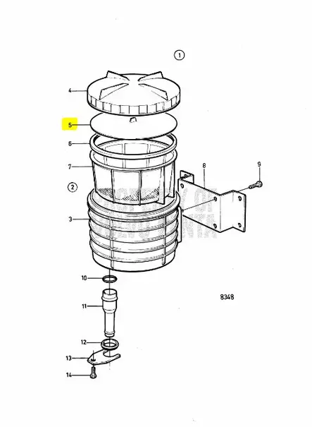 Välikansi/Painelevy/Pressure Plate Volvo Penta (Seawater Strainer) - Sisäperämoottorin osat - 11487 - 2