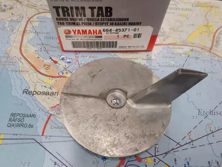 Eväsinkki TAB-TRIM Yamaha 20C 25D 25N 30 - Yamaha sinkkianodit - 5917 - 1