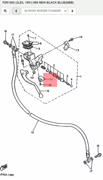 Front Stop Switch Assy Yamaha Moto FZR1000 FJR1300A XT1200Z - Yamaha Moto - 28527 - 2