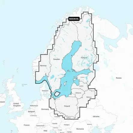 Garmin Navionics+ EU644L Itämeri ja Suomen järvet - Veneilykartat - 50437 - 1