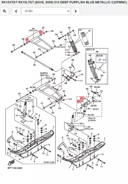 Holkki/Bush Solid Yamaha Kelkka - Yamaha Moto - 50867 - 2