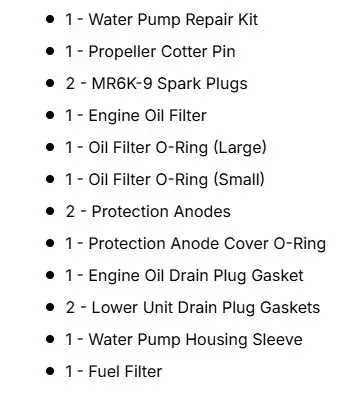 Huoltosarja/Maintenance Kit Suzuki DF9.9B/15A/20A (2013->) - Suzuki osat perämoottorille - 50557 - 1