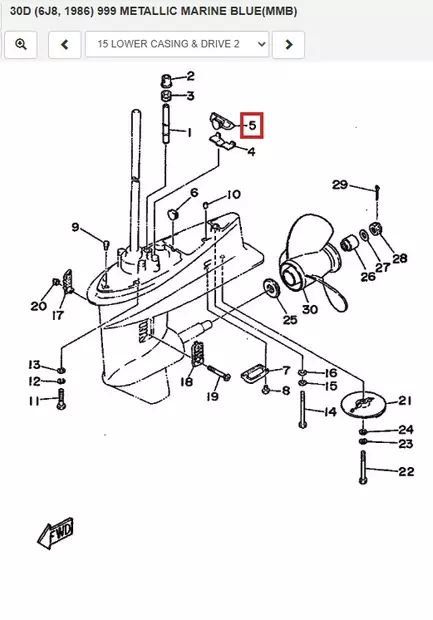 Kumitiiviste/Damper Seal Yamaha 25J 30D - Varaosat ja lisävarusteet - 52587 - 1