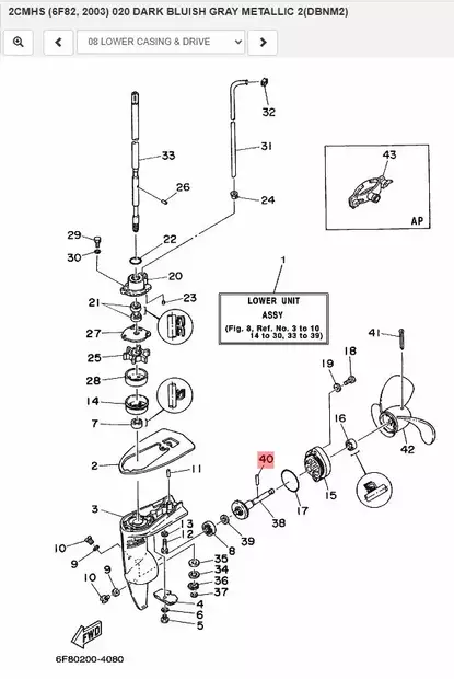 Murtosokka/Pin Straight 3X22mm Yamaha 2B/2C *11 - Yamaha muut - 7117 - 2