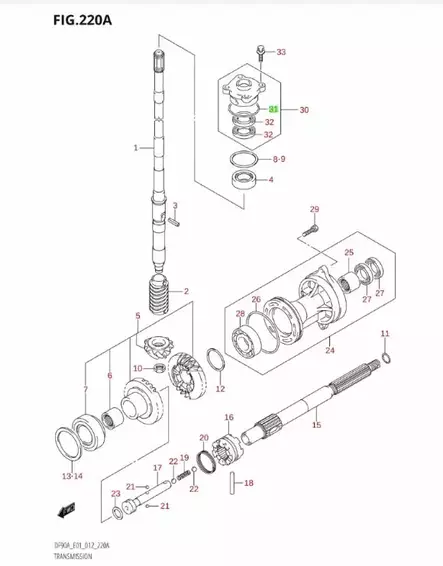 O-Rengas/O-Ring D:3.5 ID:45.7 Suzuki DF4 - Suzuki osat perämoottorille - 42867 - 2