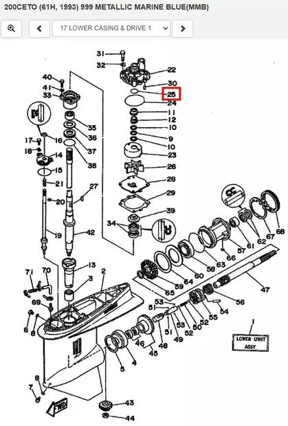 O-Rengas Vesipumppu/ O-Ring Water Pump (6G8) Yamaha - Yamaha varaosat - 52667 - 1