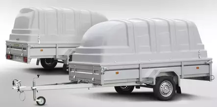 Perävaunun kuomu Aku 265 korkeus 100cm HARMAA - Perävaunun lisävarusteet ja varaosat - 41157 - 1