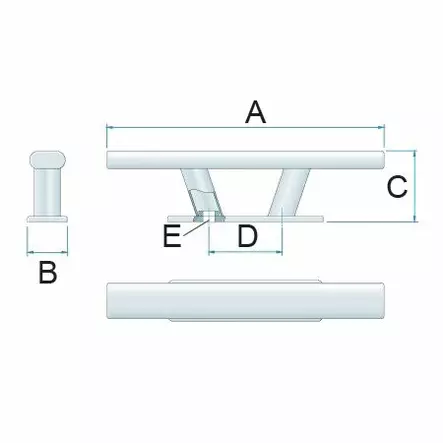 POLLARI AISI316 204mm - Veneen kiinnitys - M9511001137 - 2