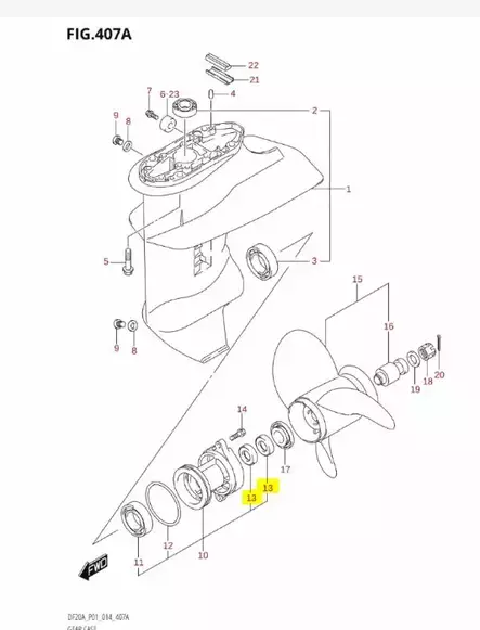 Stefa Potkuriakseli/Seal Oil Suzuki DF8-DF20 (17x30x6mm) - Suzuki osat perämoottorille - 43597 - 2