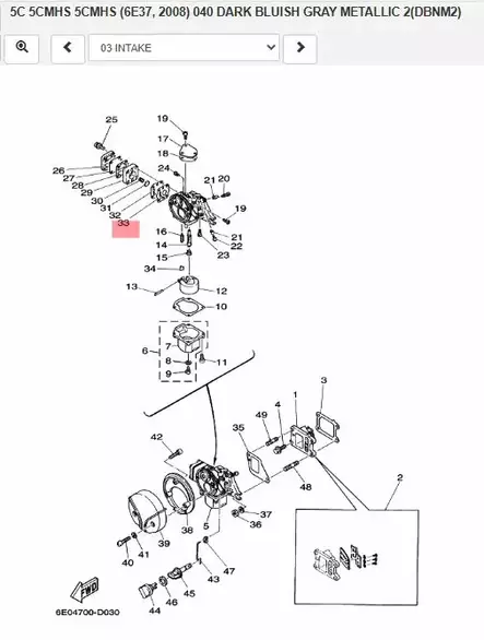 Tiiviste Polttoainepumppu/Gasket Body Yamaha 4AC/AS 5C 5CS - Yamaha muut - 6097 - 2