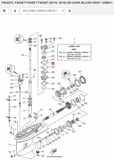 Tiiviste Vesipumppu/Gasket Water Pump Ya - Yamaha muut - 41727 - 2