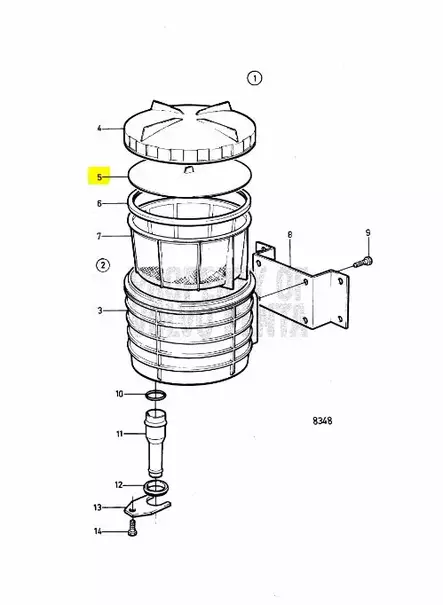 Välikansi/Painelevy/Pressure Plate Volvo Penta (Seawater Strainer) - Sisäperämoottorin osat - 11487 - 2