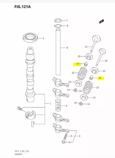 Venttiilivarren Kumi/Seal Valve Suzuki (5.5X11.5X9.3mm) - Suzuki osat perämoottorille - 36867 - 2