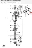 Männänrengassarja STD Yamaha 20D 20M 25N 25M 25D (6L2 6L3) - Yamaha osat perämoottoreille - 51277 - 1