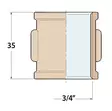 VÄLIKAPPALE 3/4' NAARAS/NAARAS, PRONSSI - Läpiviennit, letkuliitos ja sulkuhanat - M9515015317 - 3
