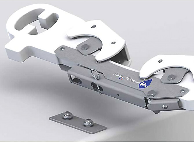 CHOCKS KÄÄNTYVÄ KIINNITYSKIILALEVY, MUSTA - Veneen kansihelat - M9519037937 - 1