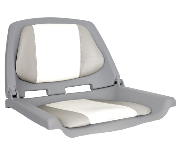 OS FISHERMANS SEAT FOLDING PADDED GREY/WHITE - Veneistuimet ja istuinten jalat - D241097 - 1