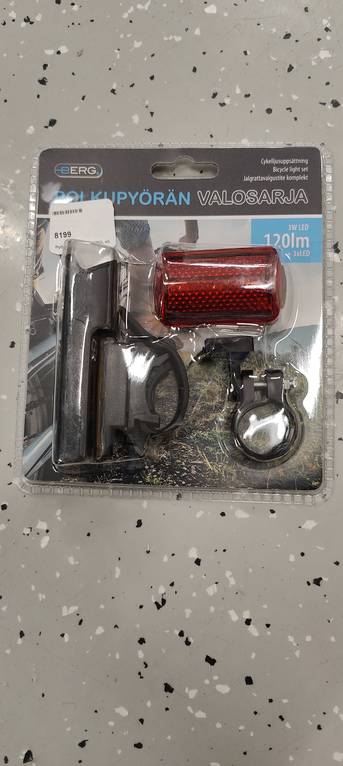 Pyörän valosarja BERG, etu- ja takavalo, paristokäyttöinen - Lahjatavarat - 38177 - 1